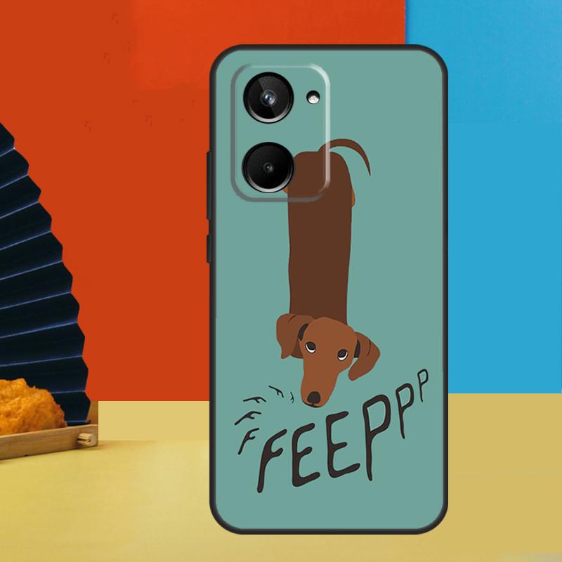 Cartoon Dachshund Sausage Dog For Realme C75 C71 C55 C53 C67 C61 C33 C63 C51 10 11 12 13 14 Pro Plus C65 GT7 15 Pro Case