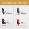 Gaming Chair Cover Dustproof Zipper Closure Contrast Color Stretchable Soft Fabric Elastic Buttom Anti-slip Chair Protective Sleeves for Office Chair
