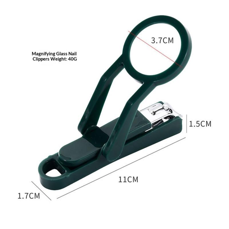 Magnifying Glass Nail Clipper Anti-Splash Non-Slip Large Nail Trimmer 1PC Suitable for Thick Nails Seniors Household Use