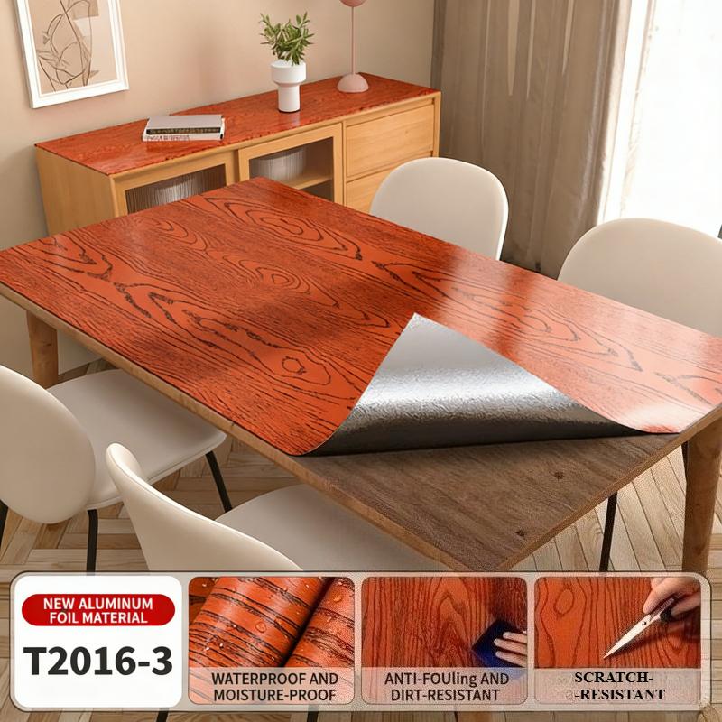 Samolepicí tapeta se vzhledem dřeva, odlepovací a nalepovací, odnímatelná, vodotěsná samolepka na zeď pro renovaci skříně, stolu, pracovní plochy, dekorace pozadí