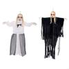 Sound Activated Skeleton Sound Effect Skeleton Hanging Decoration with Light Up LED Eye For Garden Yard Party Decoration M68E