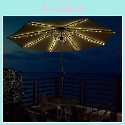 Outdoor Sonnenschirm Lichterkette Mit Fernbedienung Wasserdicht RGB Für Camping Dekoration