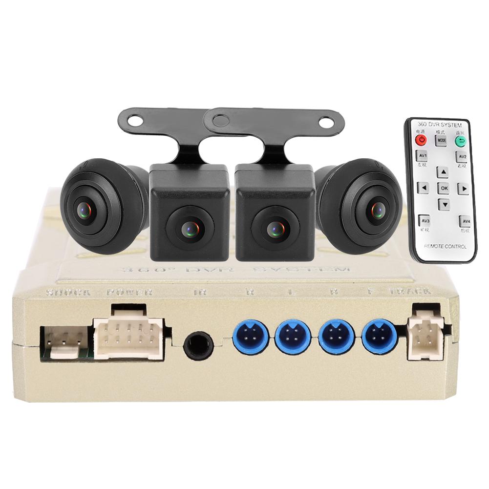 360 degrees Panoramic View HD Car Driving Recorder 4 Channel Dashboard Camera Dash Cam