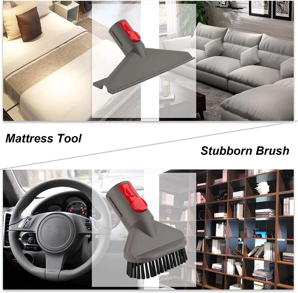 For Dyson V7/V8/V10/V11 Vacuum Cleaner Suction Head Set 5pcs Set Vacuum Cleaner Mattress Brush Head Round Brush Soft Brush Parts