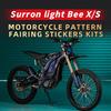 Pentru Motocicleta Surron light bee X/S Kit de autocolante cu model de grilaj, material film acoperit cu laser, accesoriu Autocolant decorativ Colorat