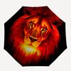 1pc Lion Face Automatic Umbrella - Automatic Opening And Closing, Sturdy Iron Frame, Portable Folding Design Yy251018219