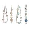 Sweet Clear Star Bead Charm Pendant Chain Phone Strap Pocket Keychain Strap Hangings Decoration for Key Bag Purse