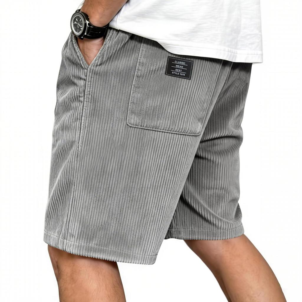 Men's Drawstring Casual Shorts Men's Straight Beach Shorts