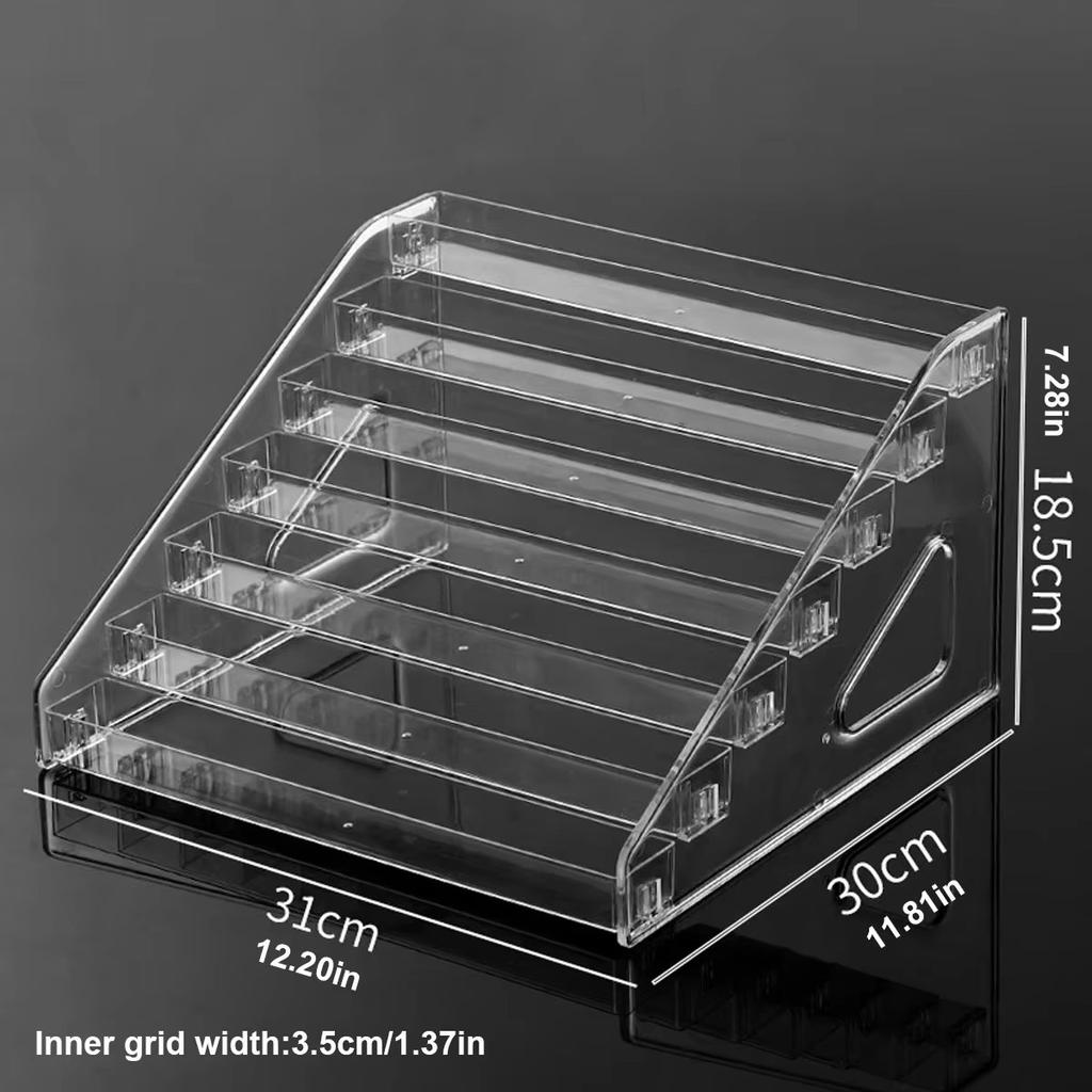 1pc multi-layer acrylic buckle nail polish display rack transparent ladder type sorting rack quick installation cosmetics rack