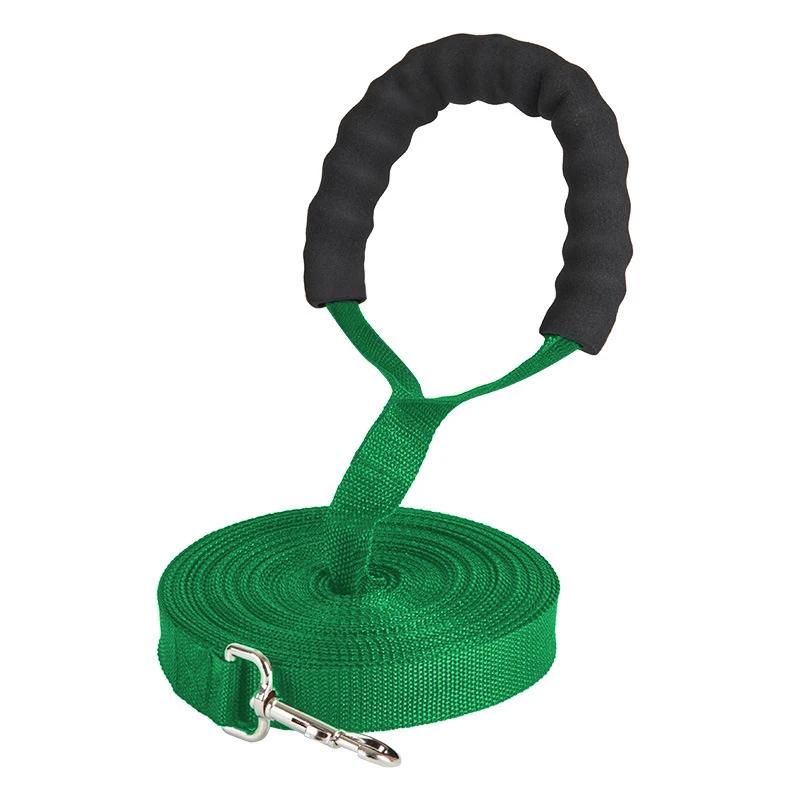 Classic 10/15/20/30m Heavy Duty Dog Leash, Extra Long Pet Leash with Comfortable Sponge Handle and Swivel Hook for Large, Medium Dogs