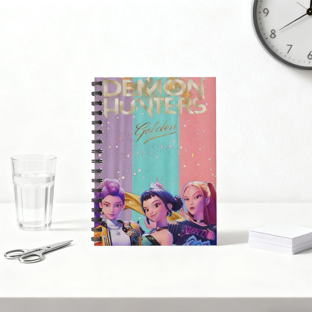 K-pops Demon Hunters Anime Kawaii Caiet Student Cont Personal Sticker Carte Mesaje Jurnal Copii Carte de Pictură Carte Mesaje