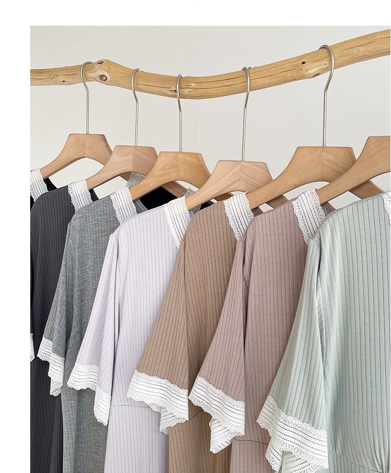 Women's Three-Piece Pajama Set: Short Sleeve, Long Pants, Shorts - No Bra Needed, Casual Summer Loungewear