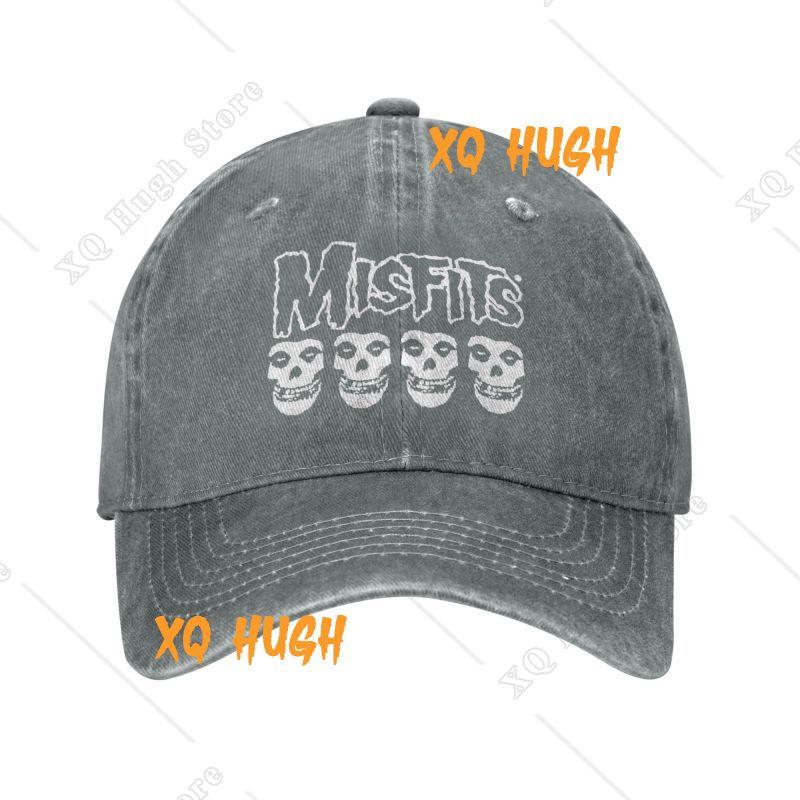 Vlastní Horor Punk Rock Misfits Lebka Baseballová čepice Sportovní Bavlněná Snapback Čepice Pánská Dámská Nastavitelná Táta Čepice