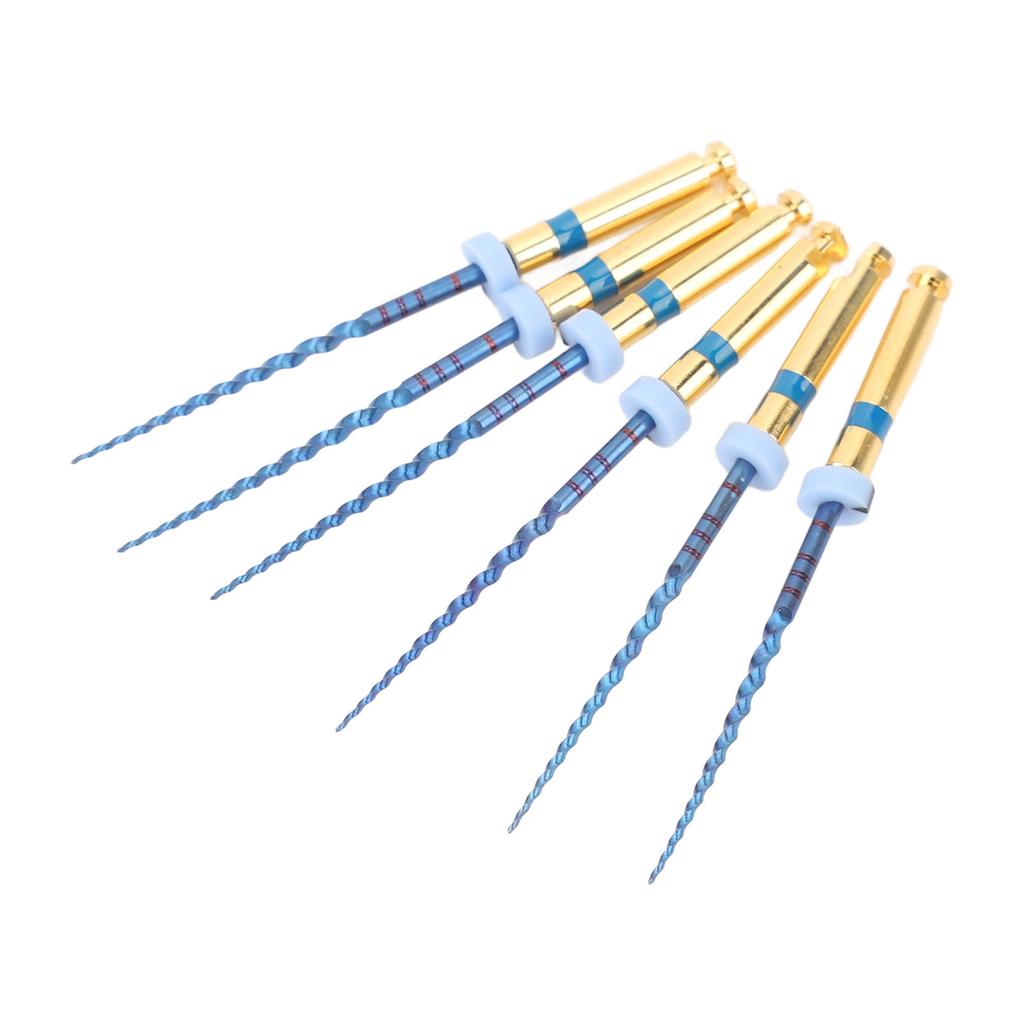 6pcs F3 Endodontic Files Good Adaptability Stretchy Large Tapered Endo Tip for Dentists 1in