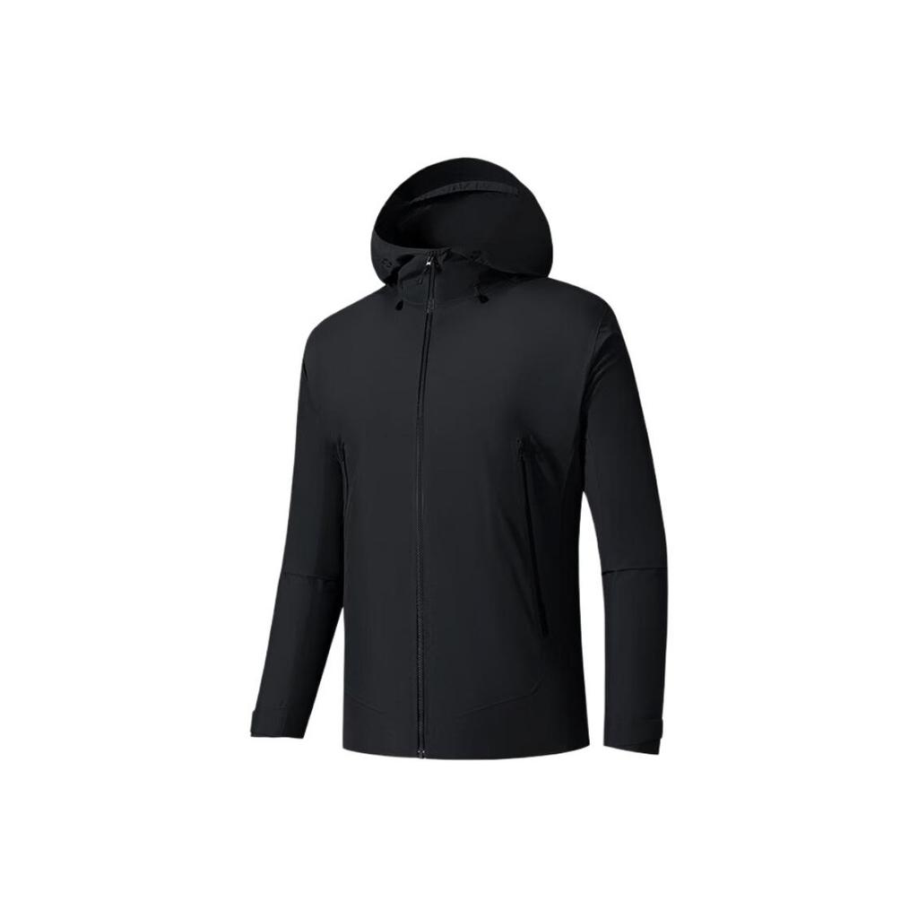 Anta Champion Outdoor Hiking Series Solid Color Zipper Hooded Versatile Casual Hiking Waterproof Jacket Men Jacket 152540606-3