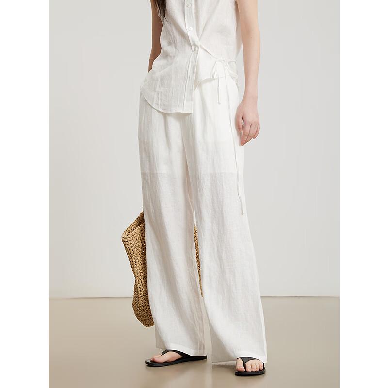 Gejin Women s Linen Wide-Leg Casual Pants M