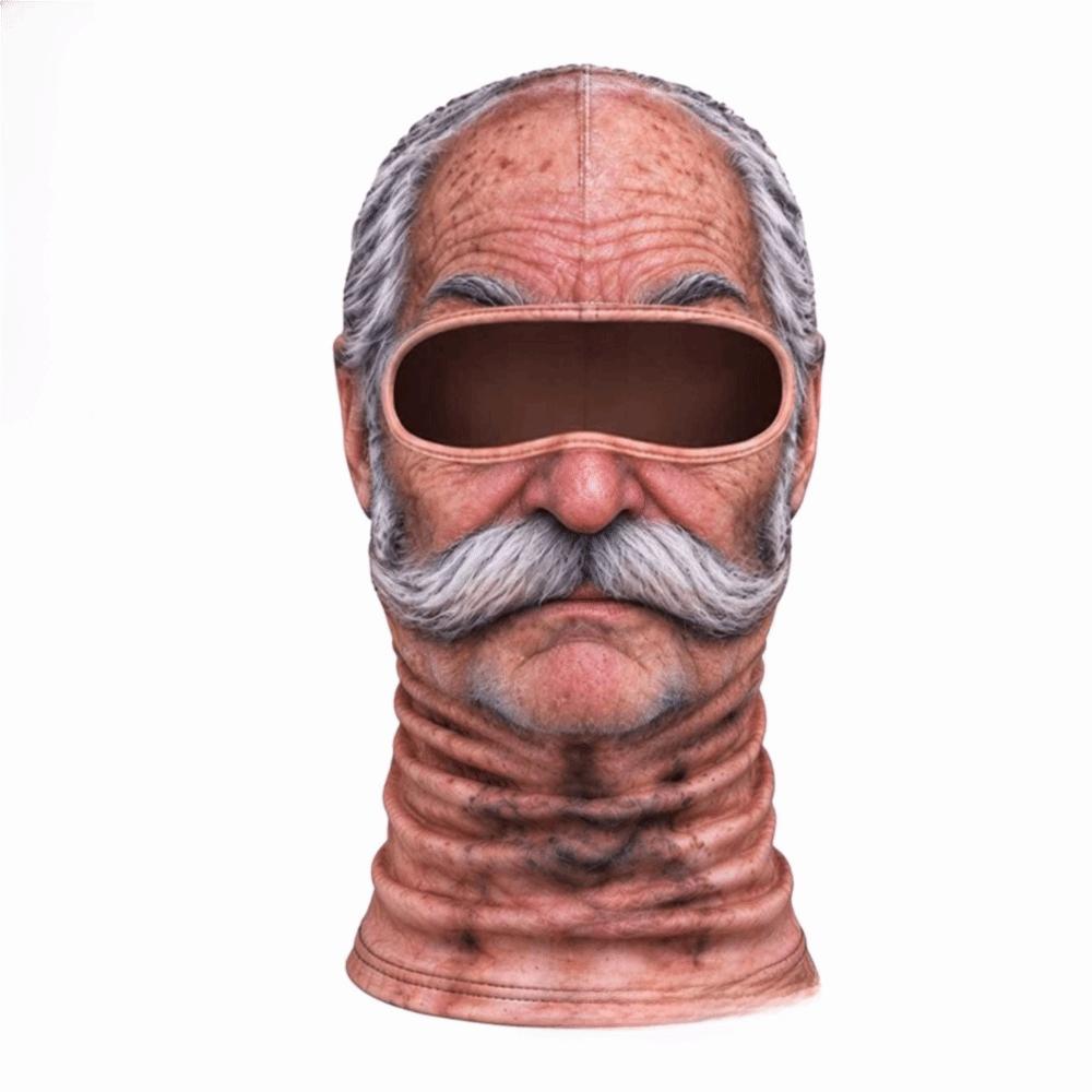 3D-Druck Lustige Scherzmaske Unisex Größe Motorrad Ski Gesichtsmaske Halshaube Helm-Innenfutter Skifahrer