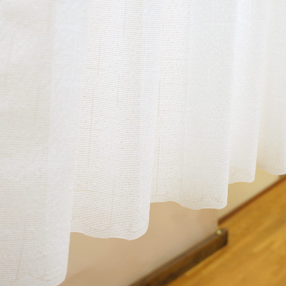 Noren Kobo Cafe for Small Bay Privacy Width Length Tsumugi 95238 Curtain, Natural, Simple, Lace, Plain, Windows, Windows, Screen, Kitchen, Bathroom,