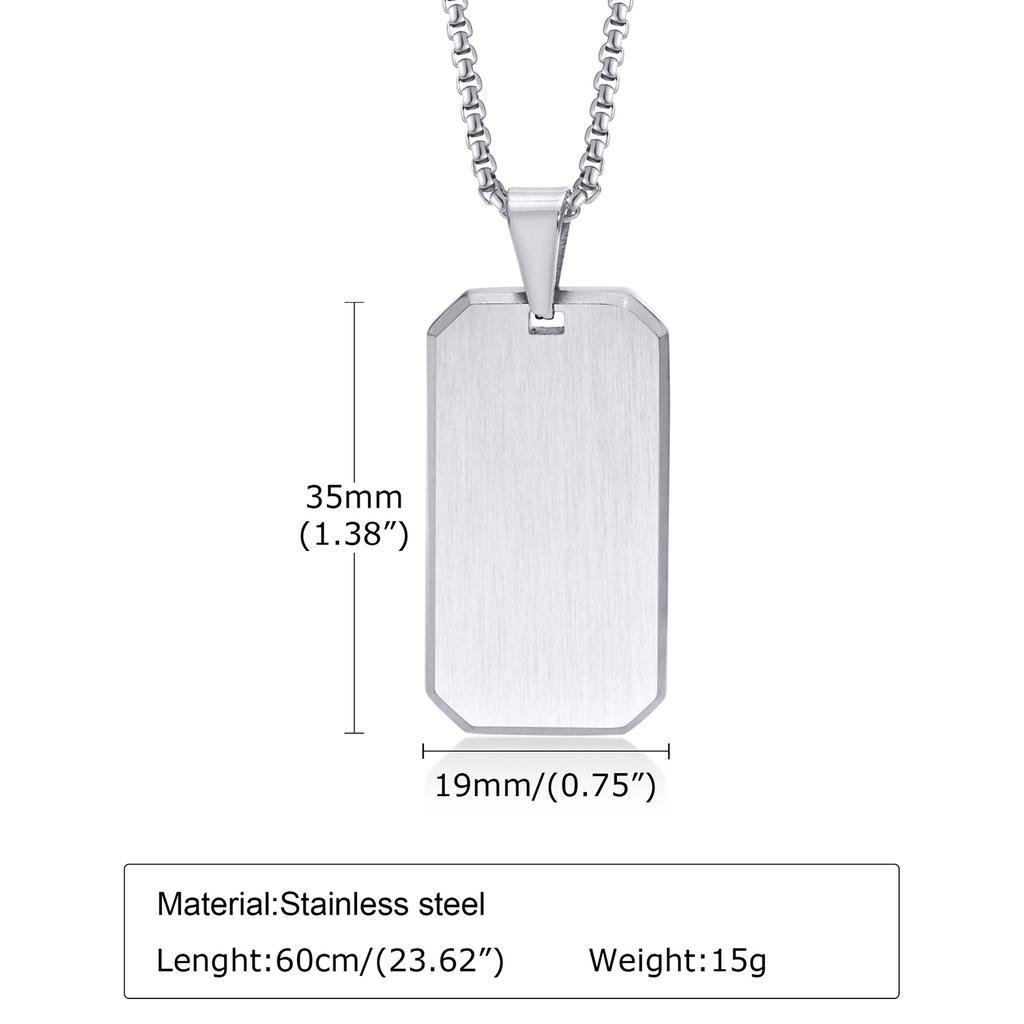 Necklace For Men Stainless Steel Zircon Inlay Geometric Pendant Black Necklace Metal No Fade Anti Rust Fashion Design Jewelry