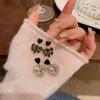 Silver Needle Black Love Earrings Women's Light Luxury Niche Design Temperament Earrings Korean Versatile Internet Celebrity Earrings