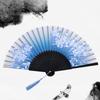 Fan Summer Gift Party Supplies Home Decoration Handle Hand Fan Silk Folding Fan Photo Prop Tool