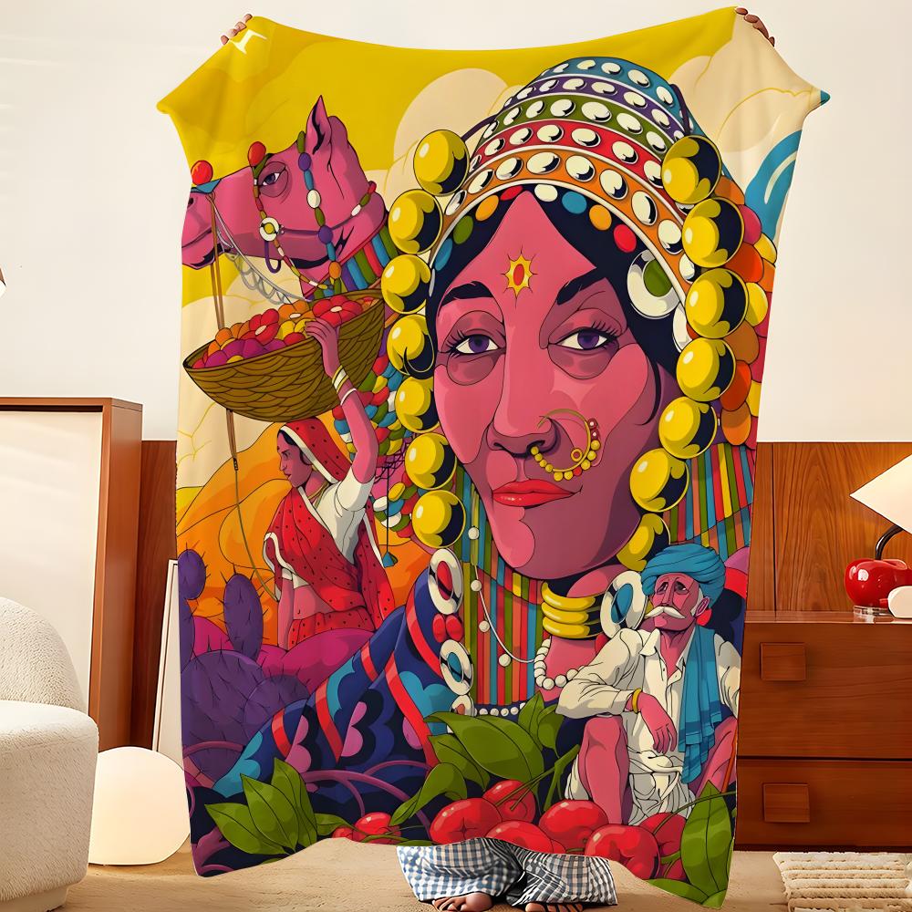 Artist M-Muhammed S-Sajid Throw Flannel Throw Blanket, Lightweight Cozy, Durable Washable cute Cool