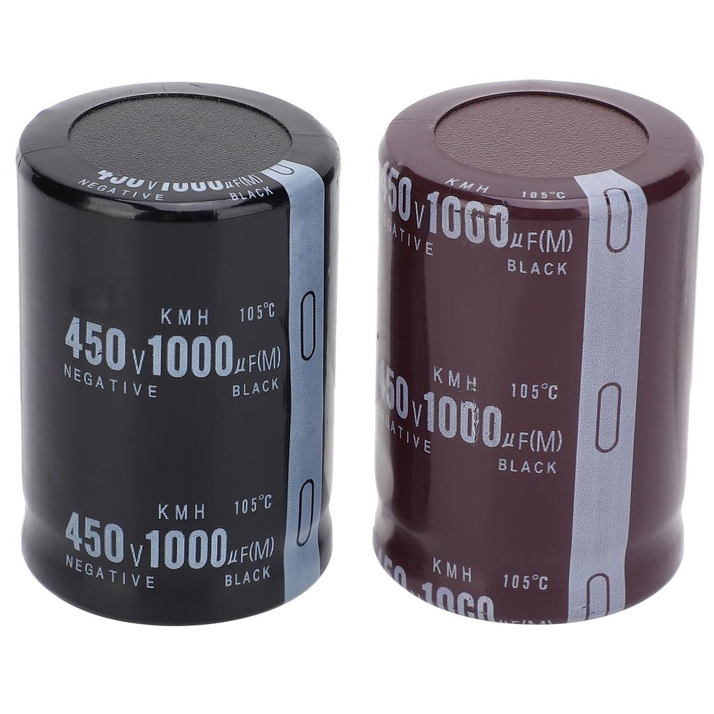2Pcs Electrolytic Capacitor Aluminium Cylindrical Shape Component 105 Celsius  35x50mm 1000microfarad 450V