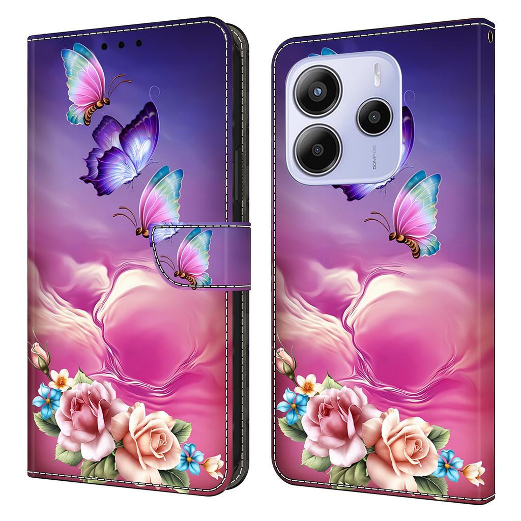 For Xiaomi Redmi Note 14 5G Wallet Case Pattern Printing Stand Leather Flip Phone Cover