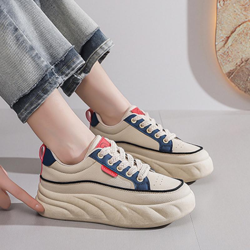 Women Board Shoes New Korean Style Spring Autumn Fashion Students Flats Thick Bottom Casual Soft Sole Running Sneakers