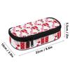 Pen Case Multi Compartment Secure Zipper 300D Polyester with Main Pocket Mesh Layer and Removable Pen Divider for Daily School Use
