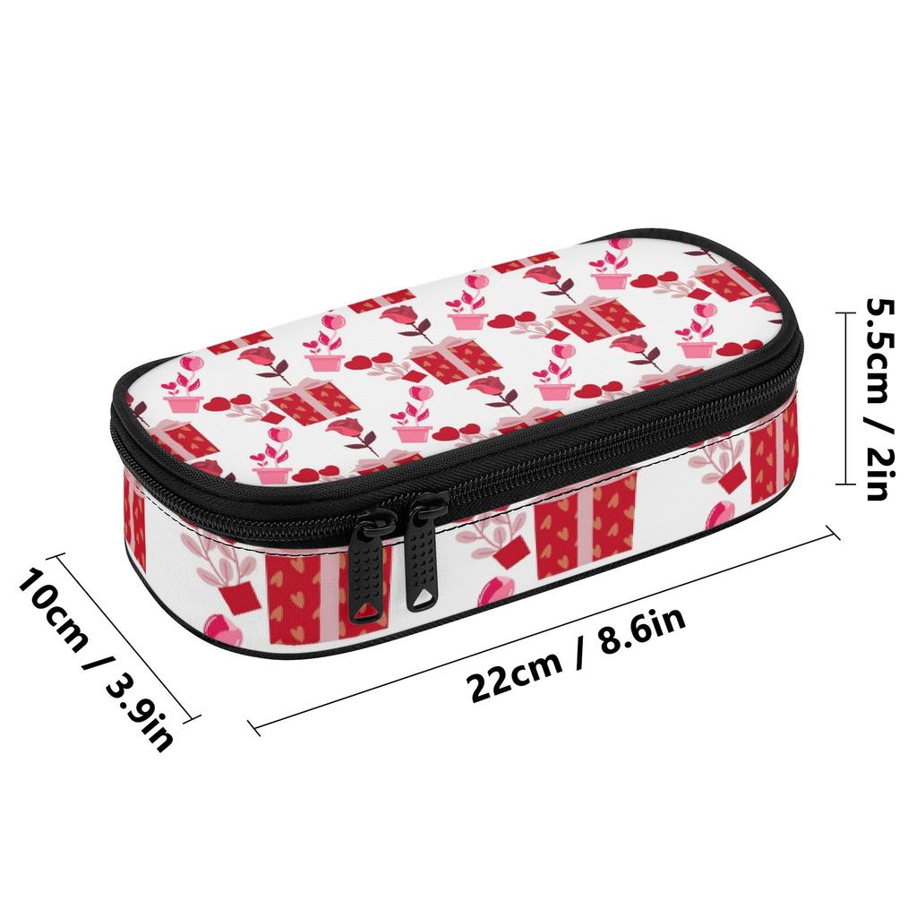 Pen Case Multi Compartment Secure Zipper 300D Polyester with Main Pocket Mesh Layer and Removable Pen Divider for Daily School Use