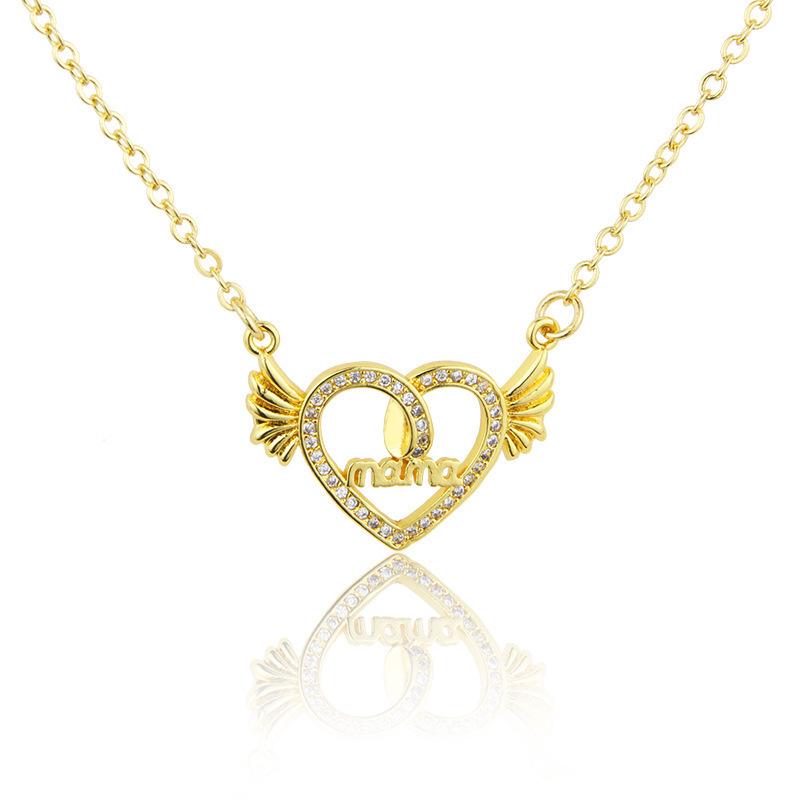 Heart Wings Necklace for Women - European & American Style Pendant Chain
