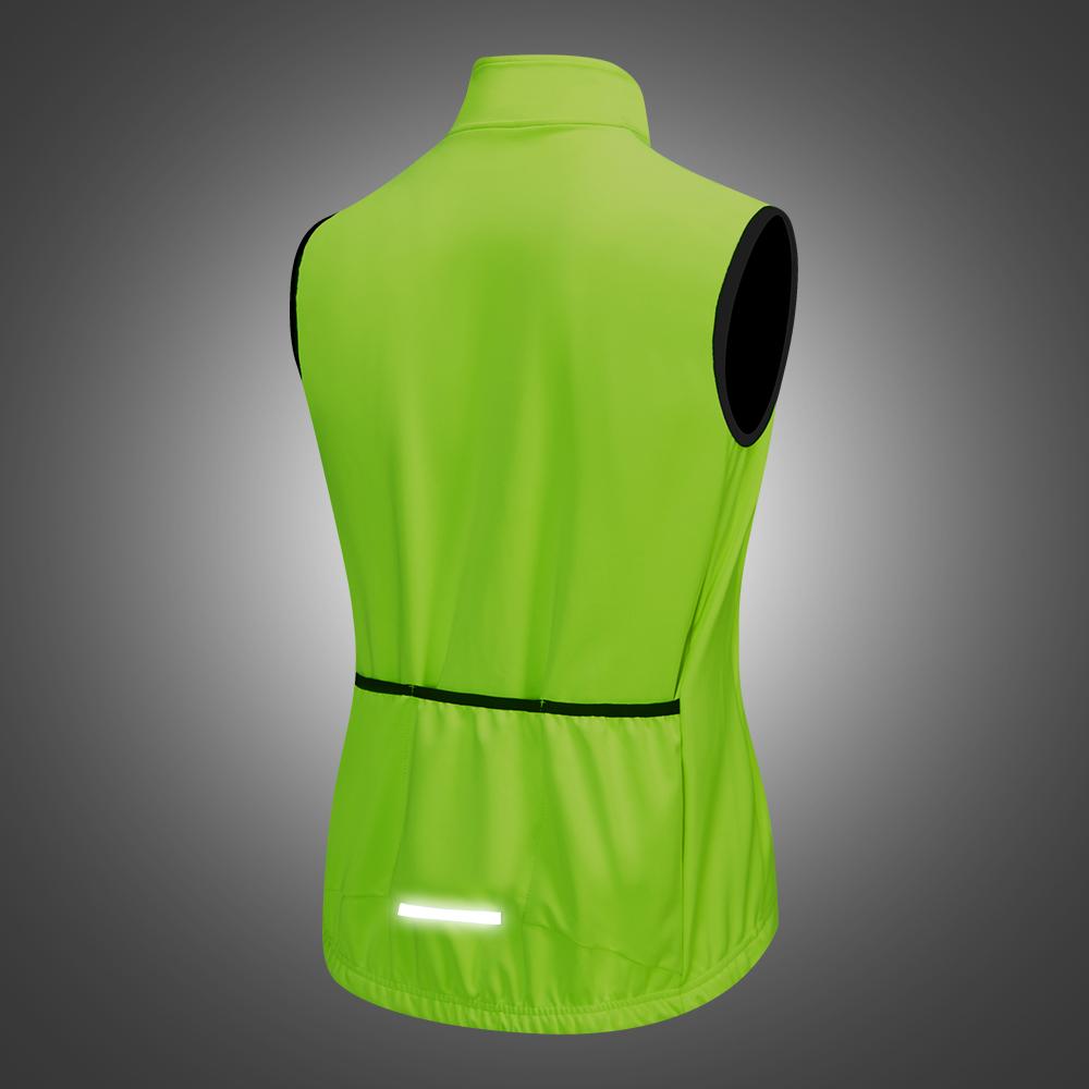 Men Fleece Lined Cycling Vest Windproof Reflective Sports Safety Bike Vest for Riding Running Jogging Hiking