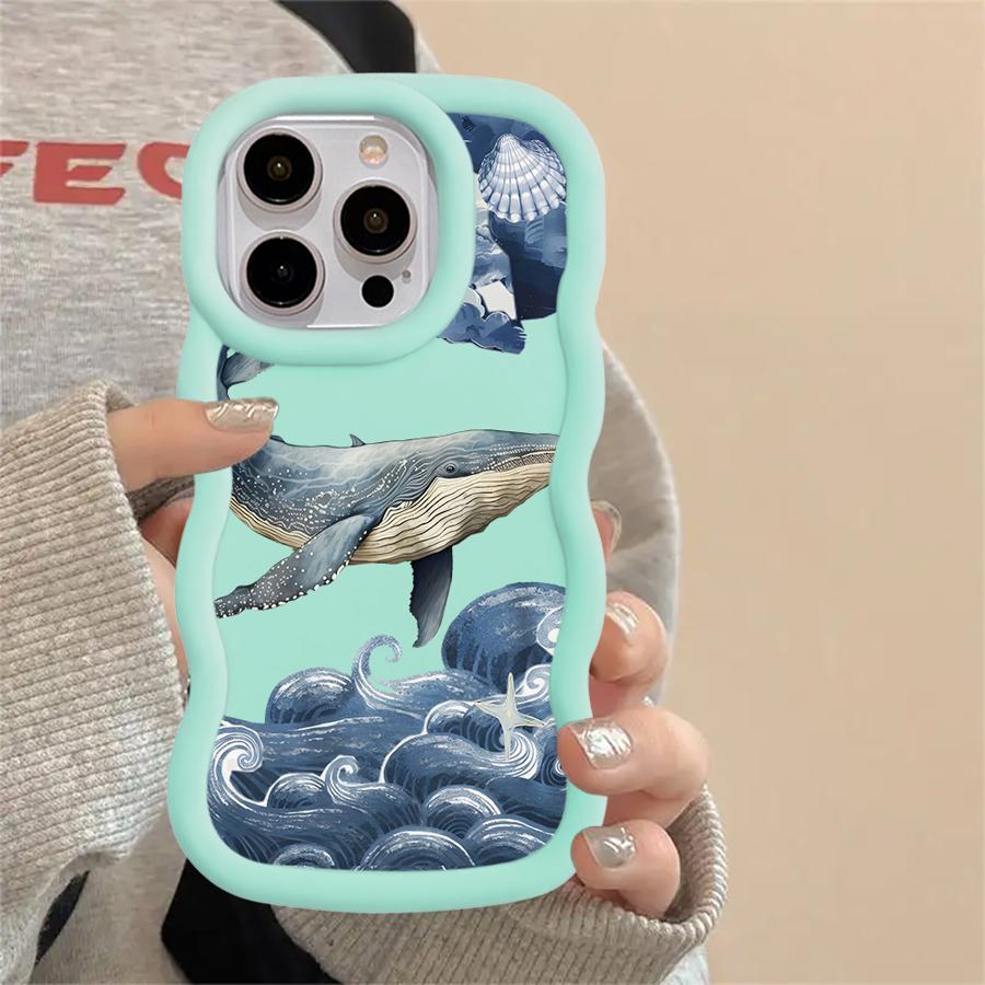 Marine Animals Soft Phone Cover Case for iPhone 13 15 Plus 17 Air 16 Pro Max 14 8 11 XR 12