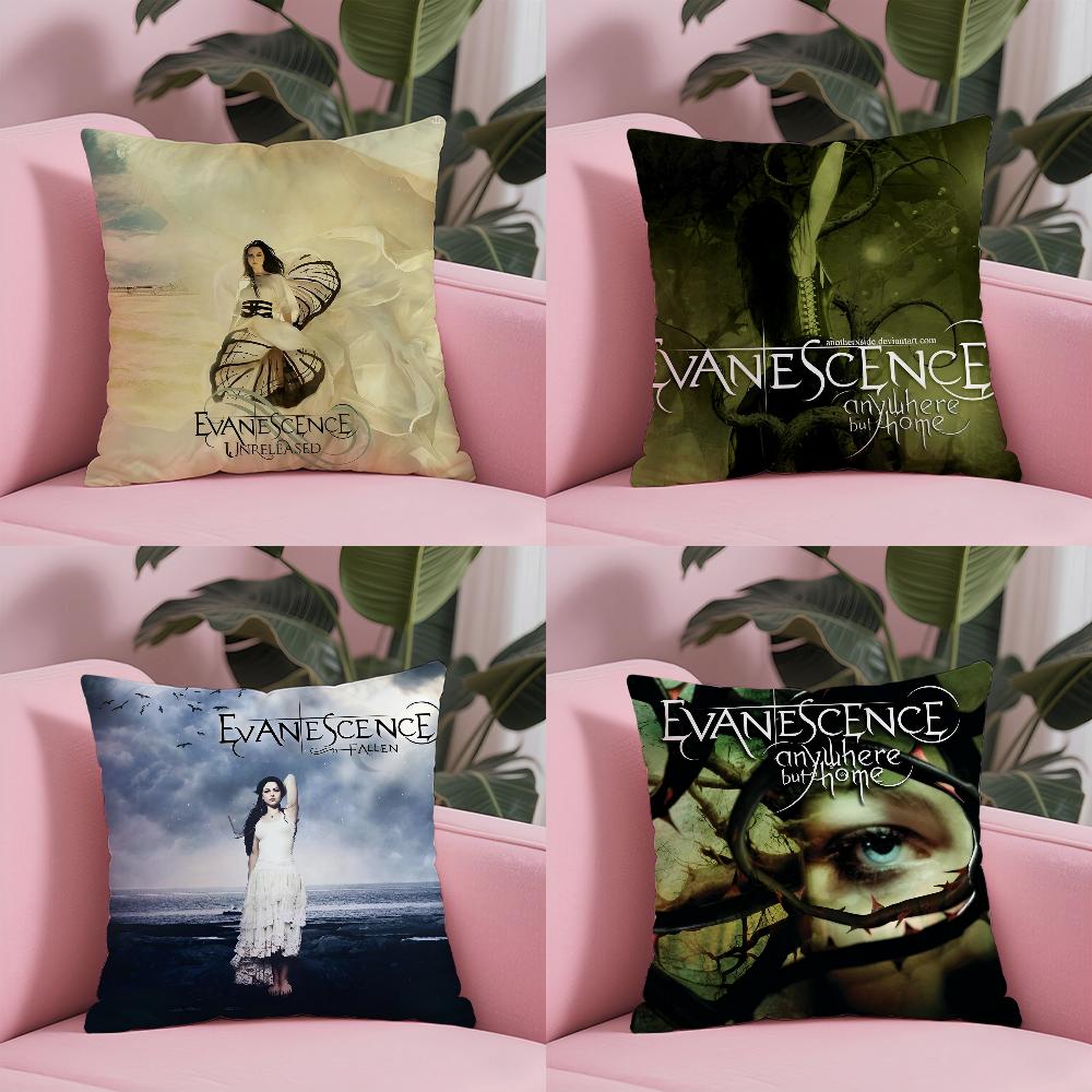 E-Evanescence A-Amy Lee Pillow Case Anti-Dustmite Pillowcase Invisible Zipper Silky Short Plush Sofa Cushion Cover