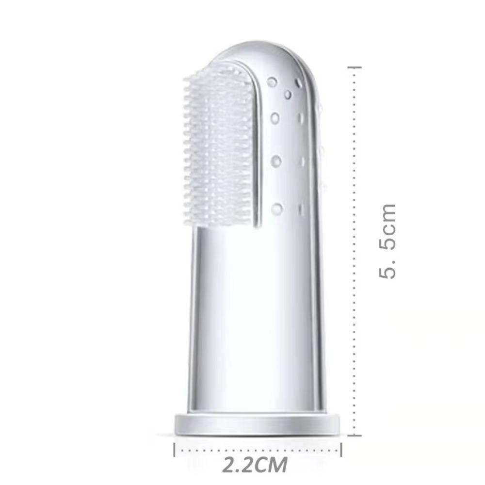 Soft Silicone Pet Finger Toothbrush for Dogs and Cats Teeth Cleaning Comes with Case Ideal for Pet Owners Great Teeth Care Tool