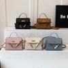 Handbag 2025 Summer New Lock Fashion Women's Bag Trend Line Embossed Shoulder Bag Trend Elegant Messenger Bag