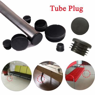 10 stuks/verpakking Ronde Plastic Stekker In Pijp Stalen Pijp Binnenmouw Stekkerkop Tafel Stoel Voetkussen Meubelpoten Doppen Vloerbeschermer