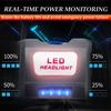 DARKBEAM USB Rechargeable COB Headlamp with White and Red Hard Hat Wide LED for Car Construction Outdoor and Power 4 and Hour Long Battery Life