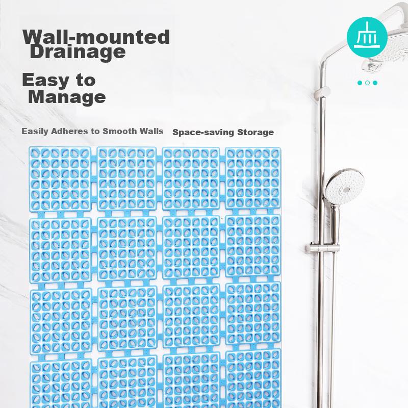 Dajiang Bathroom Non-Slip Mat, Elderly Bathing Anti-Fall Floor Mat, Shower Room Foot Pad, Spliced Bathroom Non-Slip Mat, 60x60cm