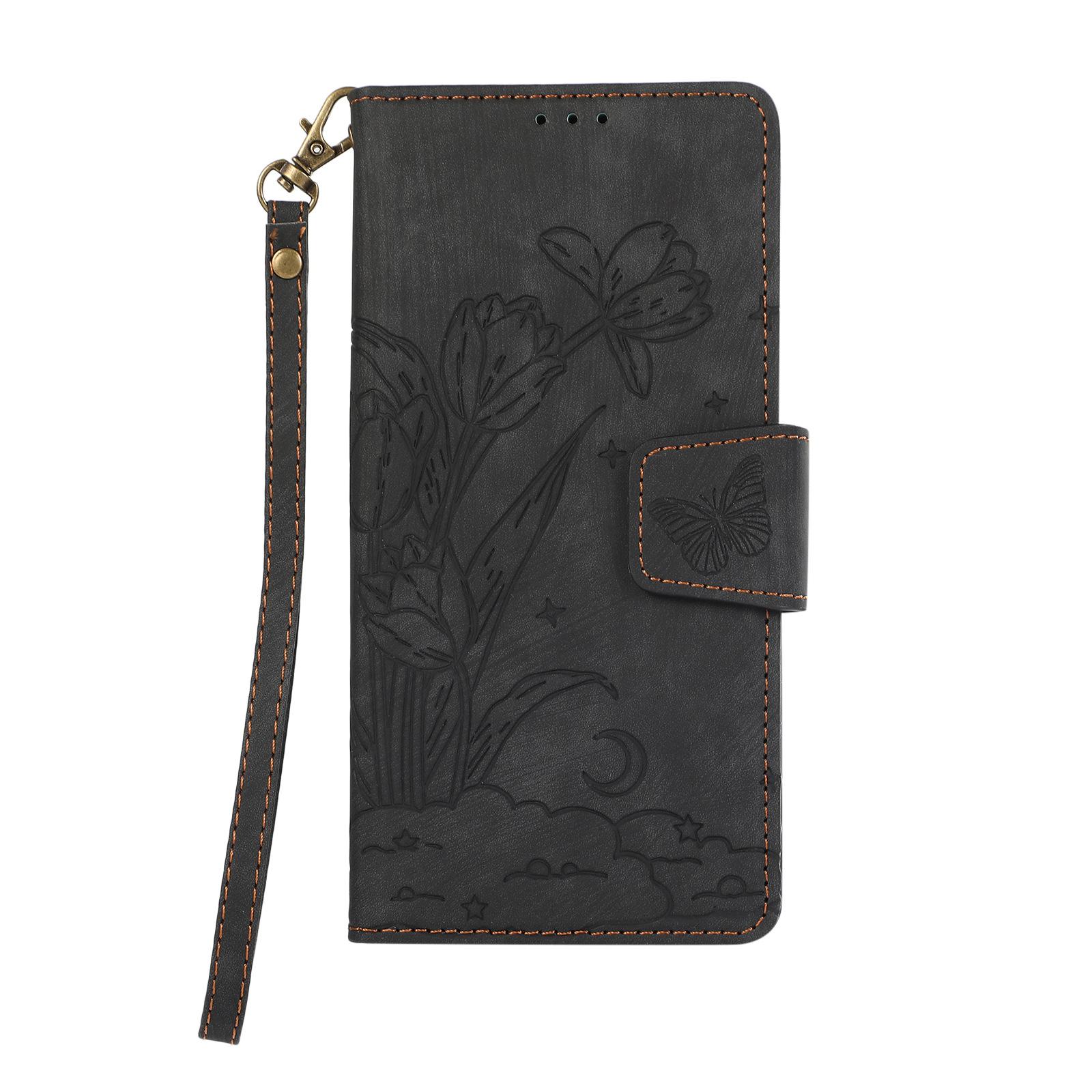 

Защитный кожаный чехол с ремешком для iPhone 12-15 Pro Max iPhone 11 Pro чёрный