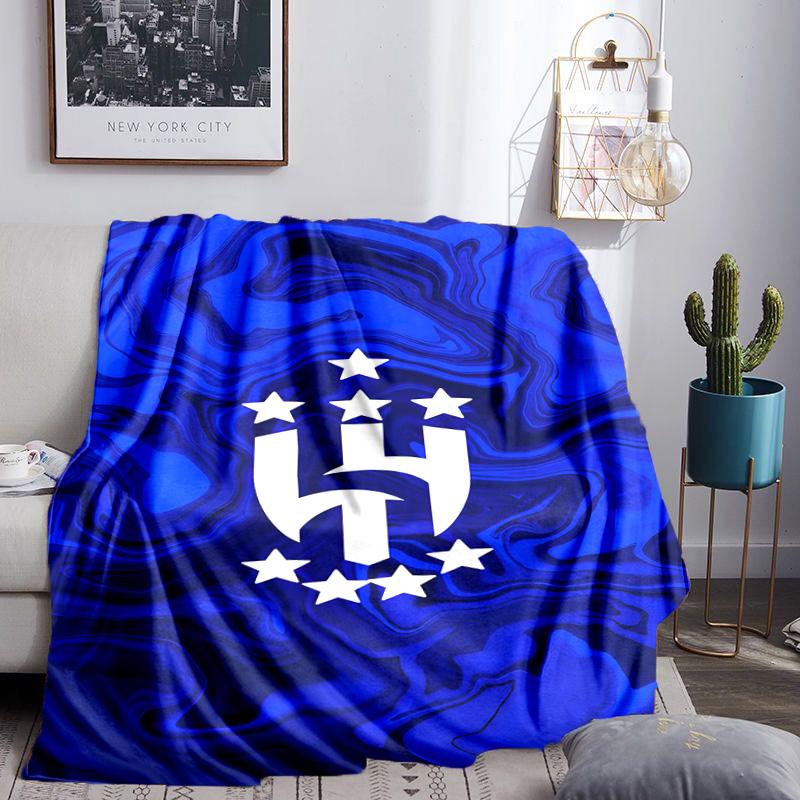 Al Hilal FC Crest Blanket Lightweight Flannel Bedding Blanket Perfect for Travel, Camping, Living Rooms, Offices, Sofas, Fan Christmas Gift