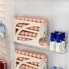 4Tiers Eggs Storage Holder Plastic Automatic Egg Roller Space Saving Egg Dispenser for Kitchen Refrigerator Egg Rack Storage Box