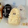 New junior high school backpack female junior high school schoolbag ins niche polka dot cute large-capacity backpack