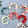 Fashion Women Bride Flowers Headband Mexican Style Rose Flower Crown Hairband Ladies Elastic Beach Hair Accessories Headband