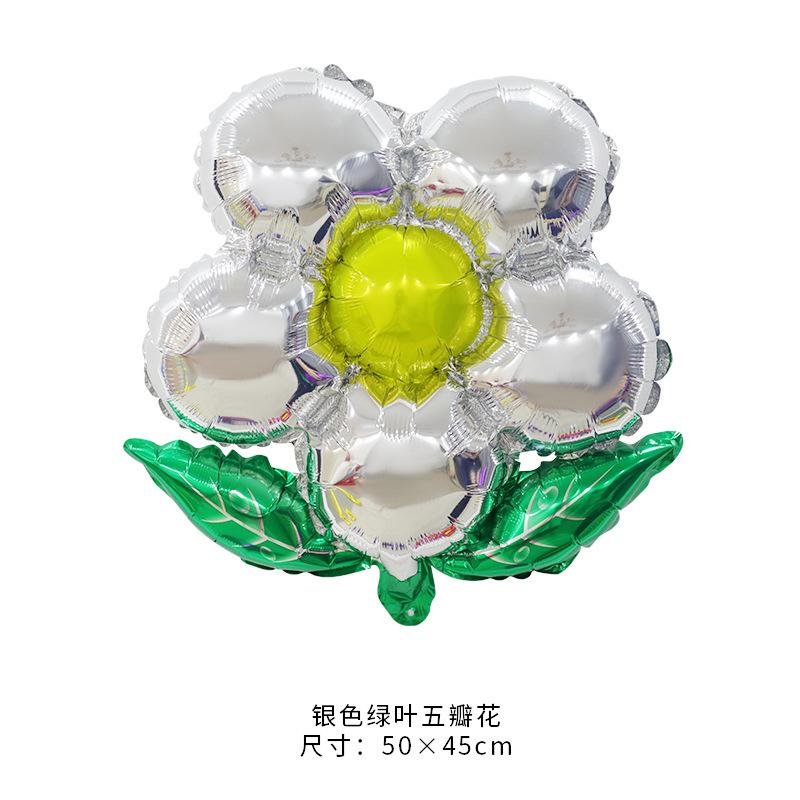 Flower Foil Balloon Daisy Rose Flower Various Flowers Balloons Wedding Birthday Party Valentine's Day Decoration Supplies
