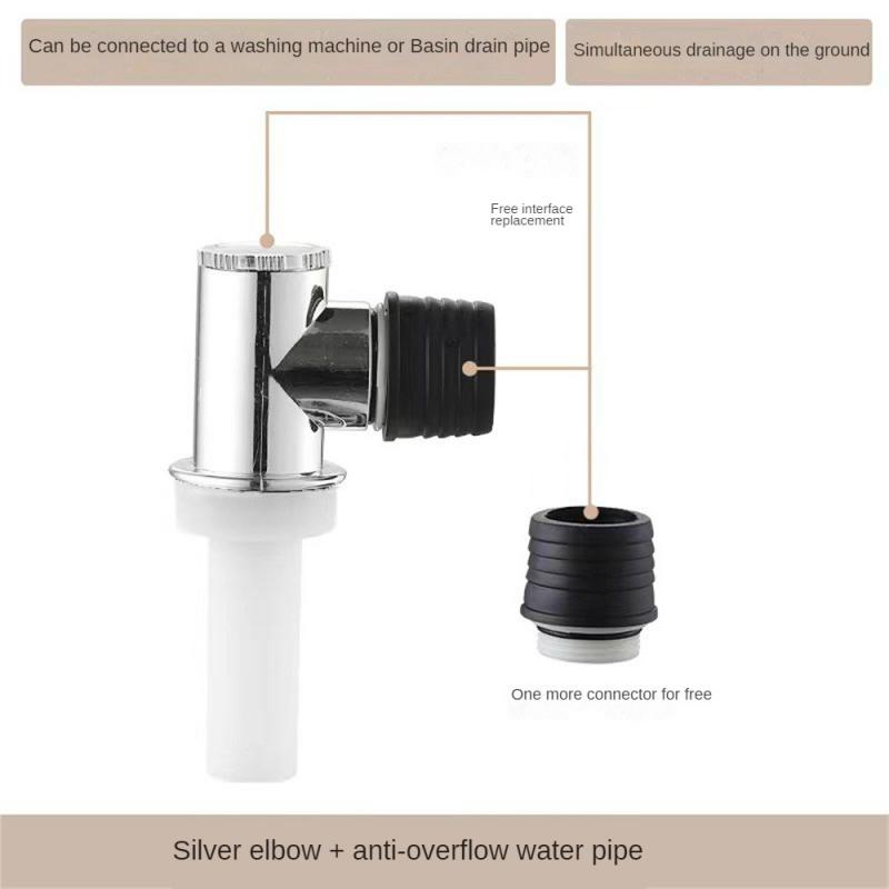 Washing Machine Floor Drain Adapter Anti-overflow Bathroom Pipe Sewer Connector Dishwasher Drain Deodorant Sealing Ring Adapter