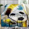 1PC Custom Name Soccer Dreams Outdooor Flannel Blankets Throw Blanket All-Season Throw Gift Bedspread for Couch, Bed, Camping Holiday Birthda