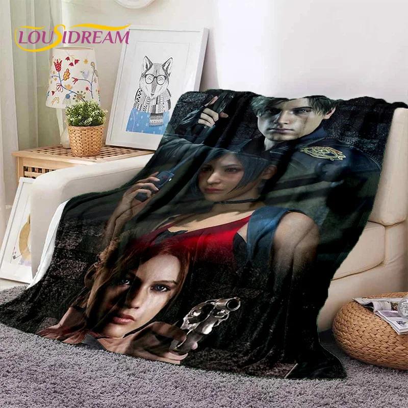 Horror Games R-Resident Evil Soft Flannel Blanket for Beds Bedroom Sofa Picnic,Throw Blanket for Cover Outdoor Leisure Nap Gift