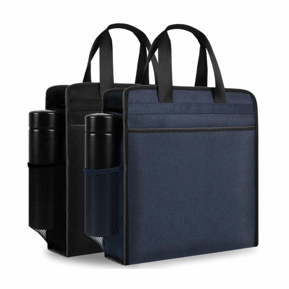 Waterproof Zippered Document Bag with Handle Students Portable Bag File Storage Handbag  Travel